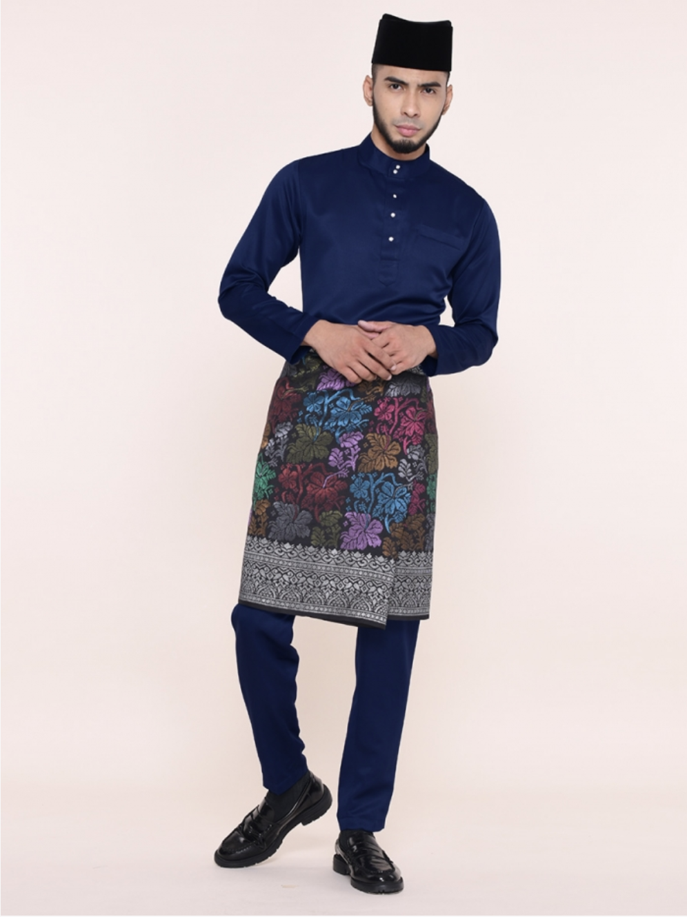 Baju Melayu Raja in Navy Blue