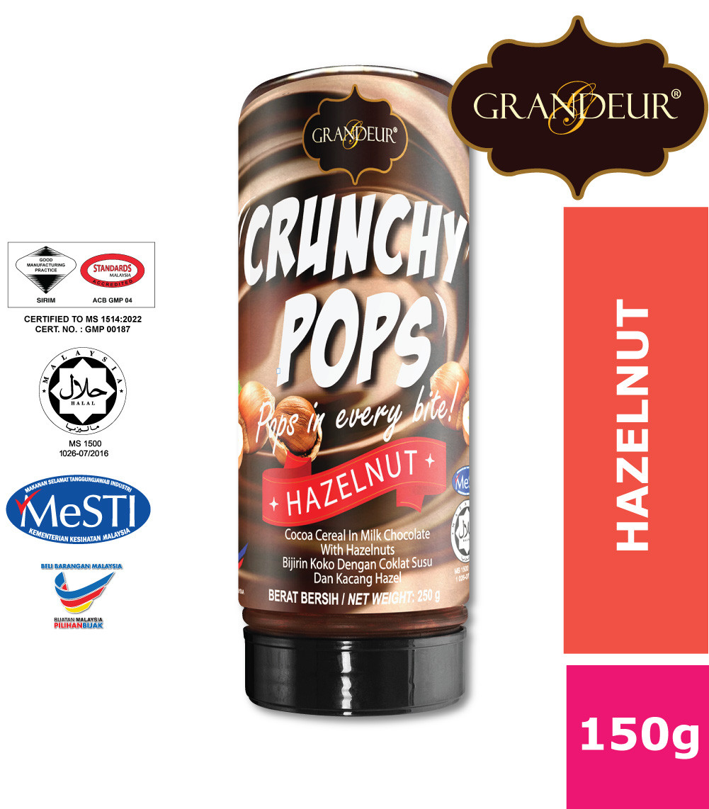 GRANDEUR Choco Jar Crunchy Pops Cocoa Cereal In Milk CHOCOLATE With Hazelnuts Coklat Langkawi Murah