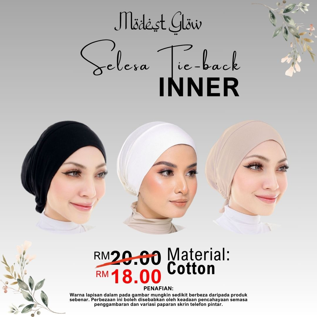 MODEST GLOW SELESA TIE-BACK INNER - COTTON (ANAK TUDUNG / UNDERSCARVES)
