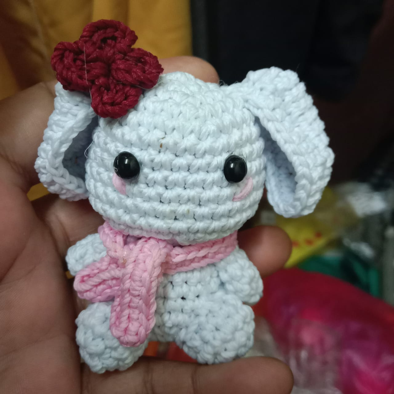 Keychain anak patung bunny comel
