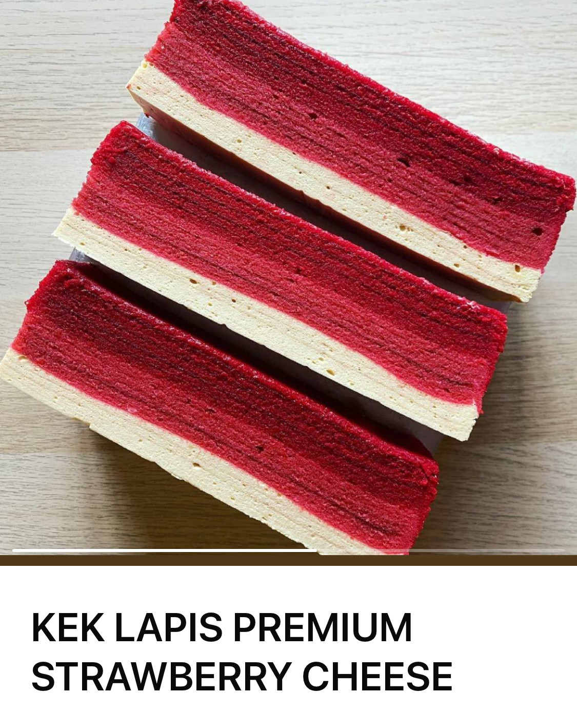 Kek Lapis Premium Strawberry Cheese