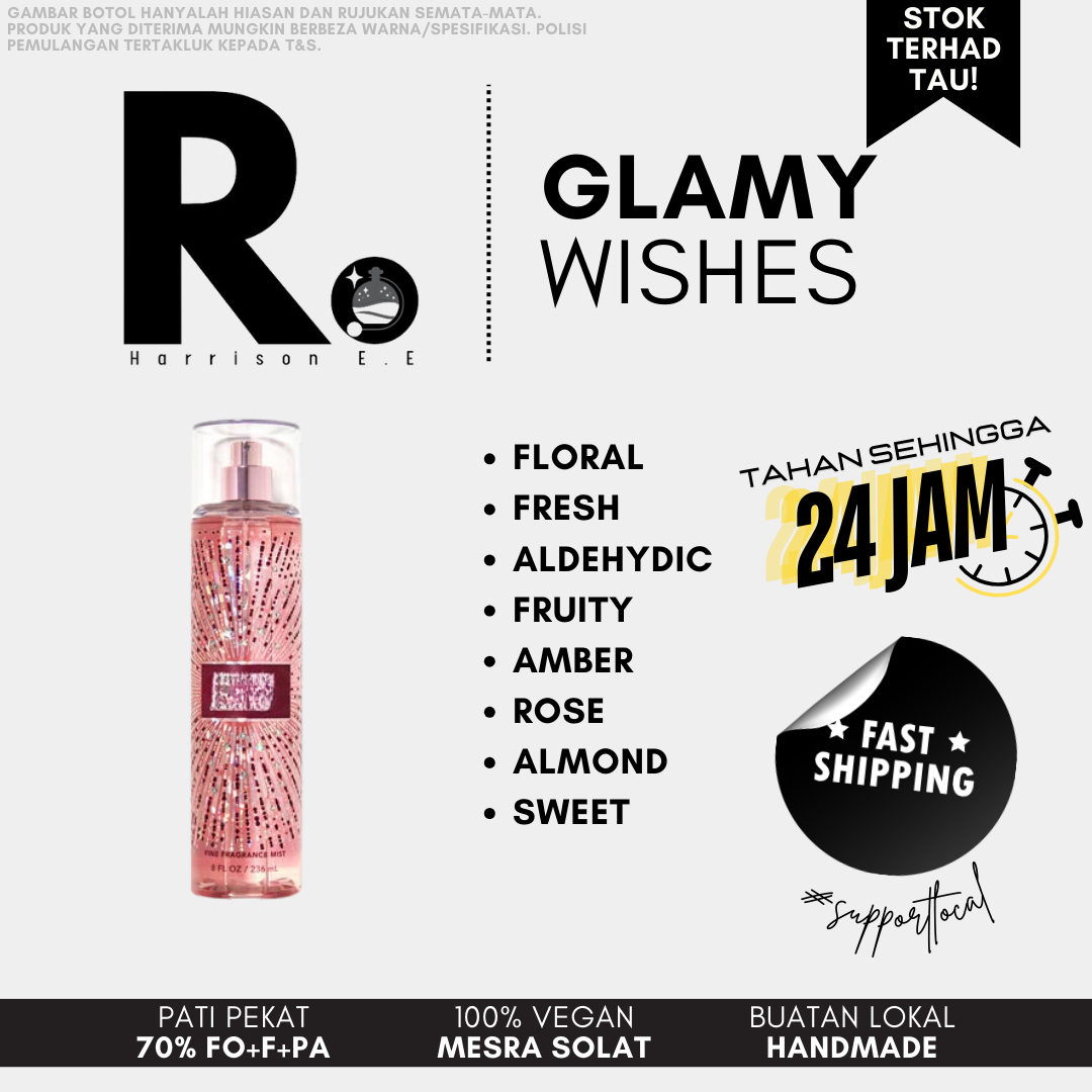 Harrison - Glammy Wishes 30ML Long Lasting Perfume Tahan Lama