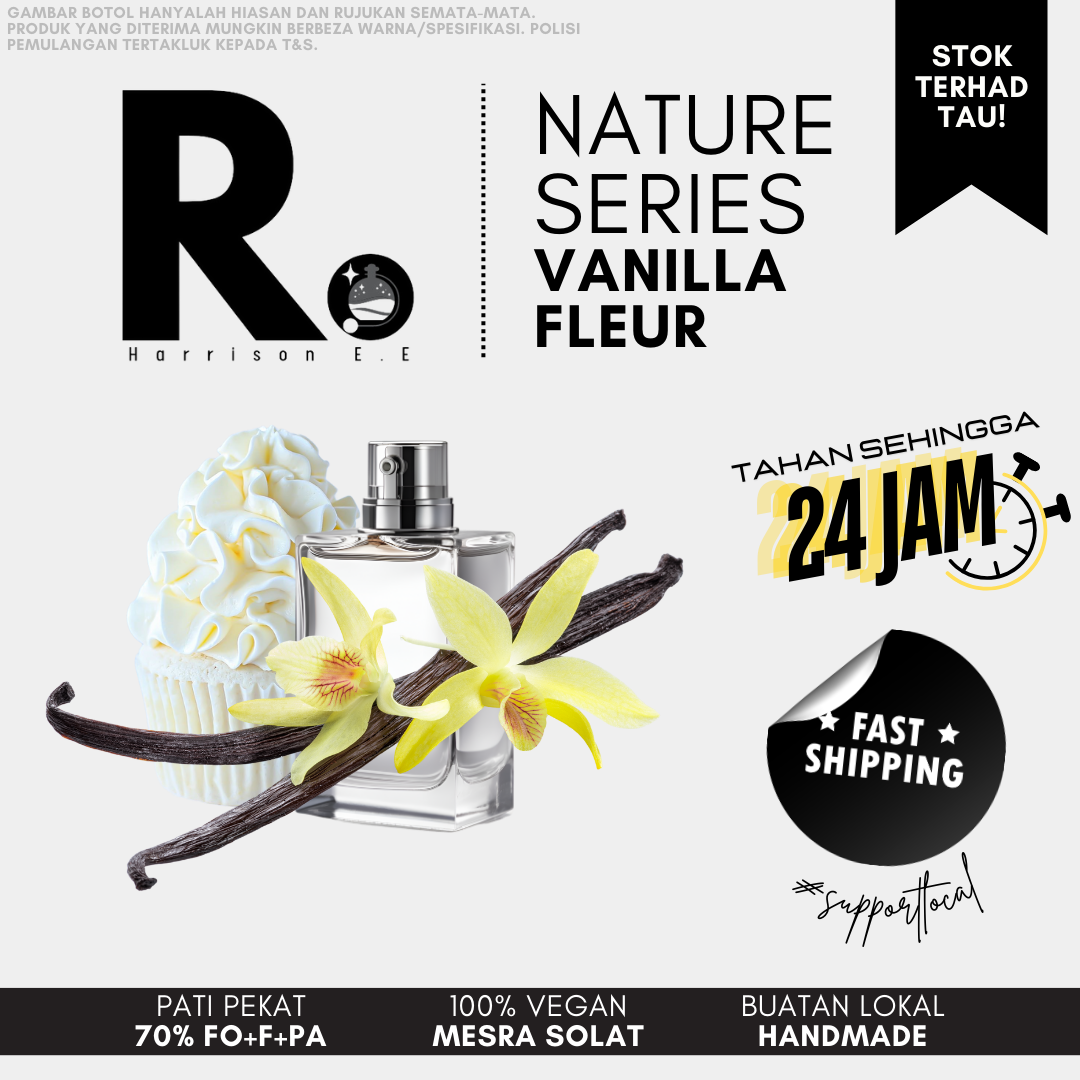 Harrison - Vanilla Fluer 30ML Long Lasting Perfume Tahan Lama