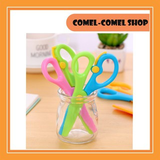 COMEL-COMEL SHOP GUNTING SELAMAT UNTUK KANAK-KANAK / SAFETY PLASTIC SCISSOR FOR KIDS (BLUE GREEN - B)