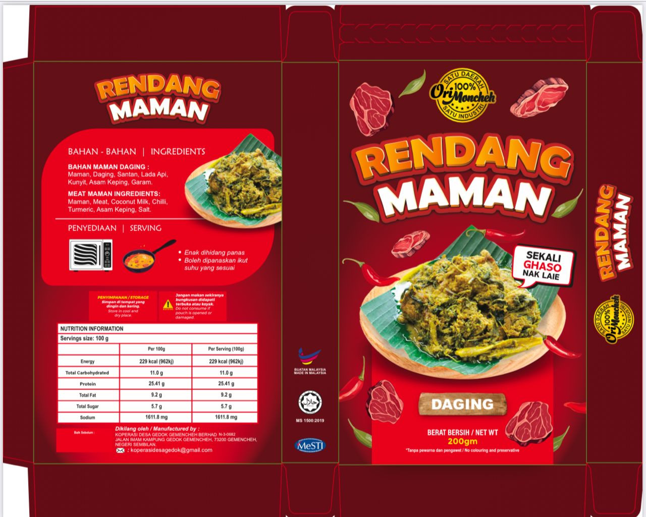Rendang Maman Daging Retort