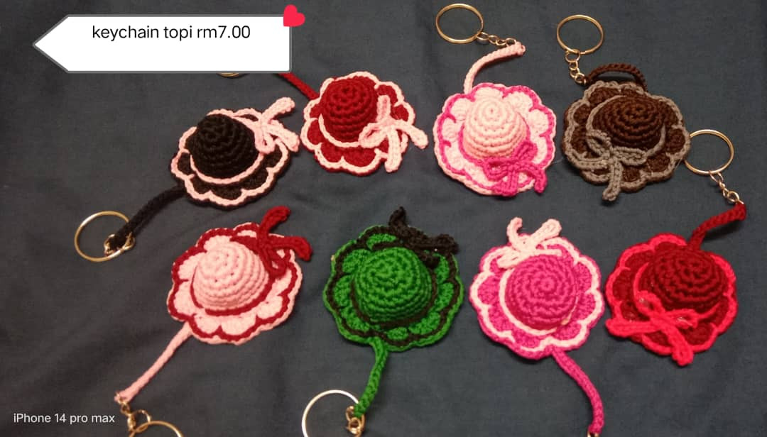 Keychain bentuk topi