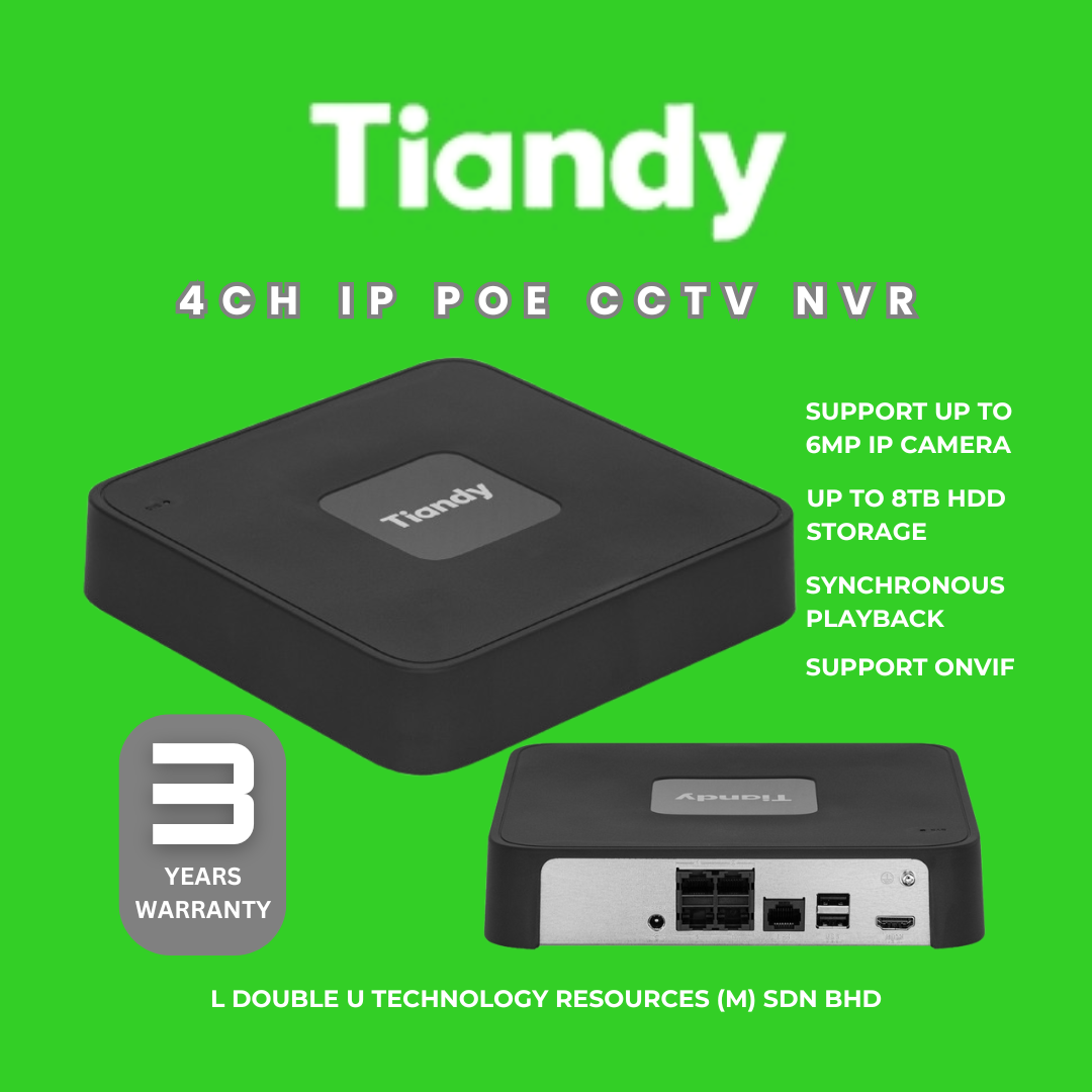 TIANDY TC-R3104 IP POE NETWORK VIDEO CCTV RECORDER