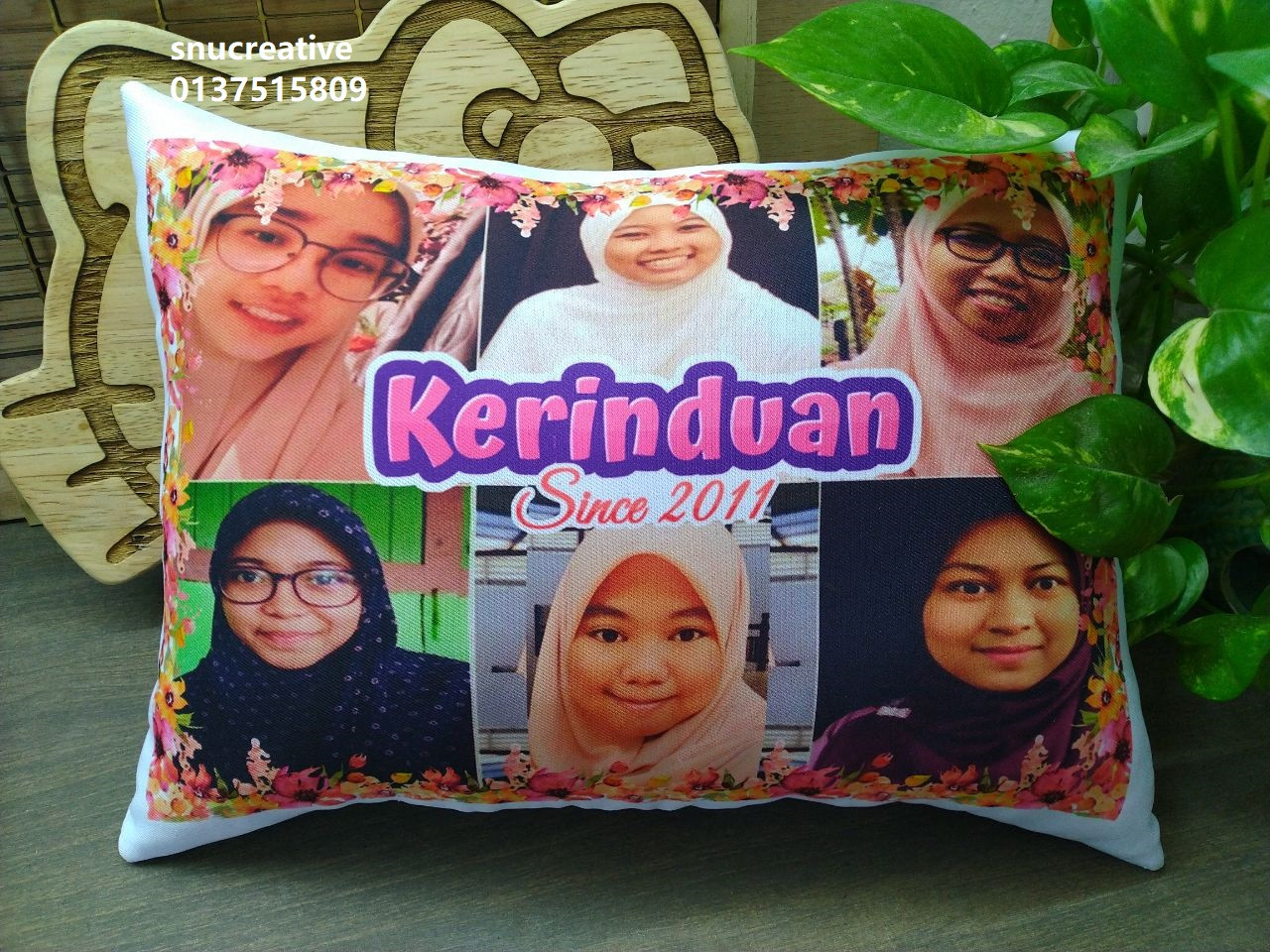 Bantal Hiasan Printed Gambar Sendiri Size A4