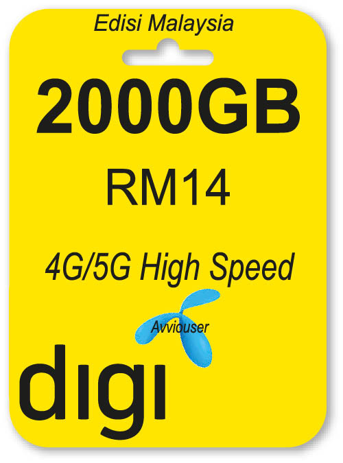 Digi Prepaid Simpack sekali 2000gb