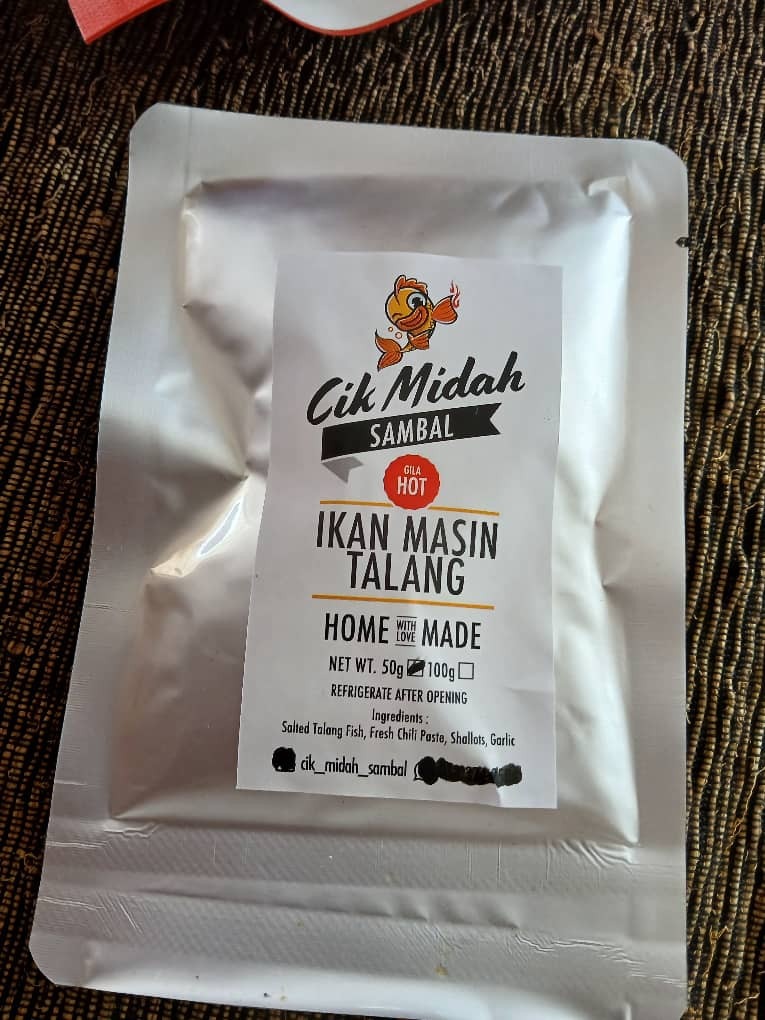 Cik Midah Sambal ikan masin talang pouch