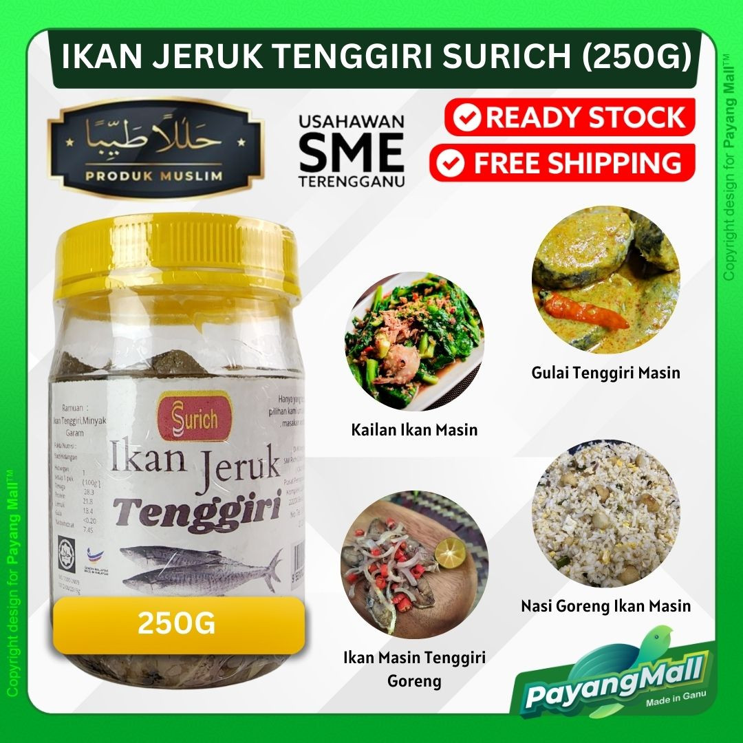 𝗣𝗔𝗬𝗔𝗡𝗚 𝗠𝗔𝗟𝗟  Ikan Jeruk Tenggiri Asli Ikan Masin Tenggiri Surich 250G by SMRICH ENTERPRISE