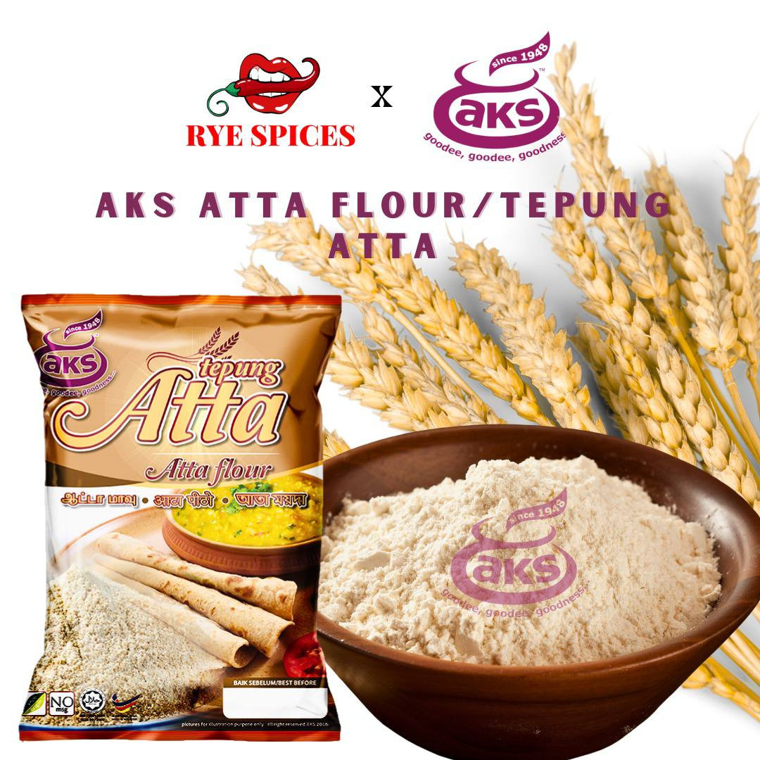 AKS Atta Flour/AKS Tepung Atta 800g Halal Cooking tepung atta chapati atta flour