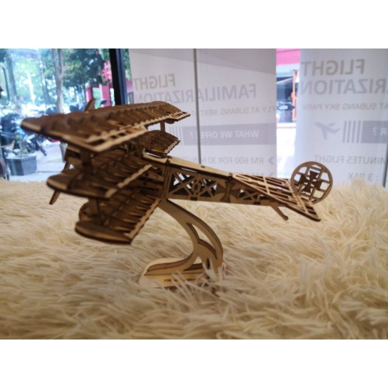 3D Bi Plane Aircraft Model for Kids & Adult