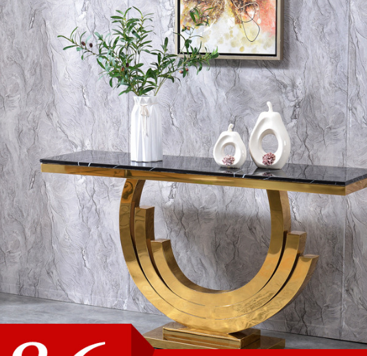 PREORDER MARBLE STAINLES STEEL CONSOLE TABLE
