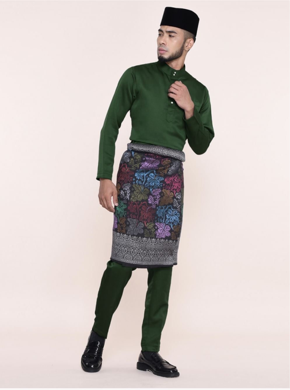 Baju Melayu Raja in Emerald Green