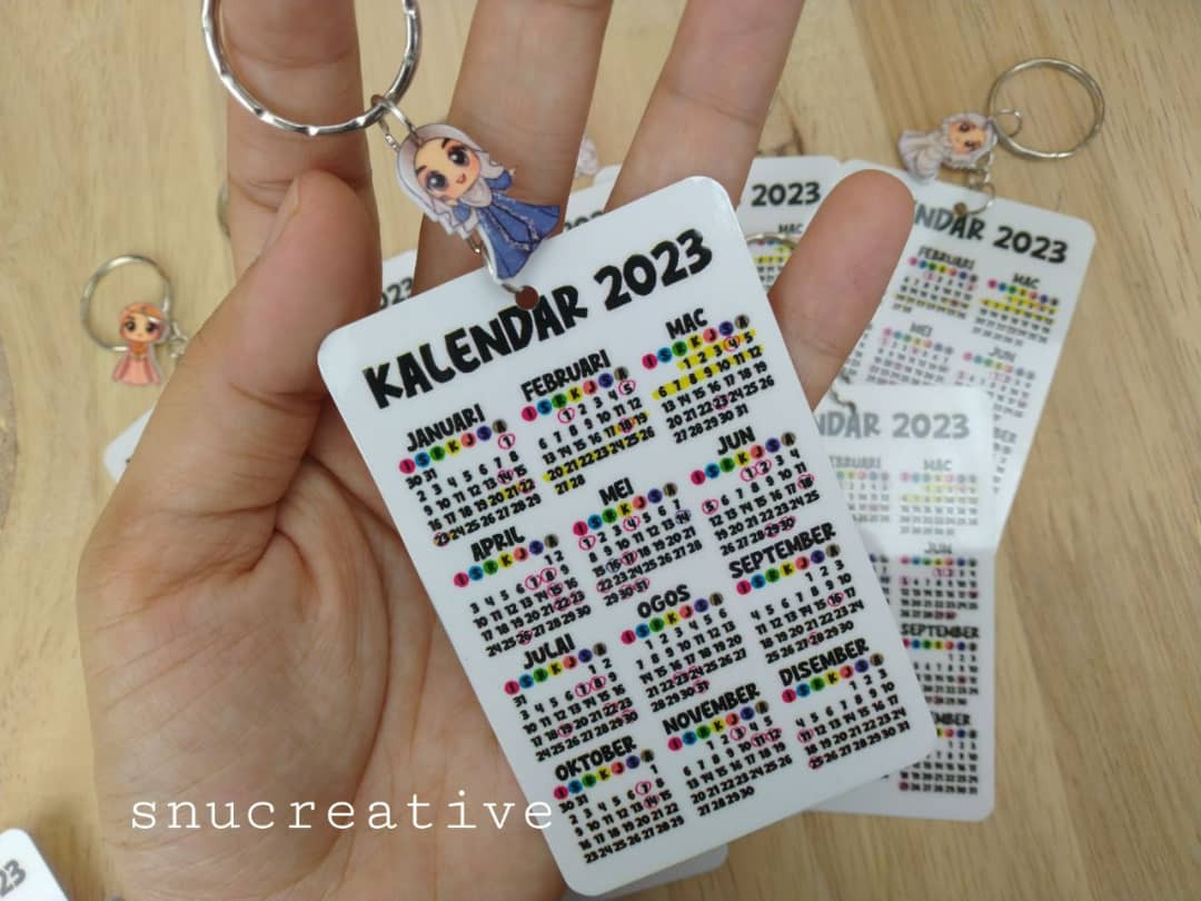 Keychain Kalendar 2023 budget 10pcs