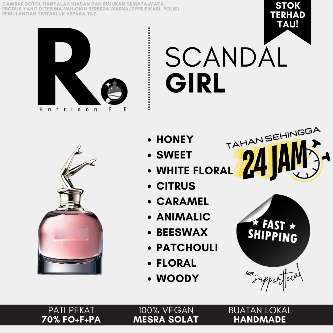 Harrison - Scandal Girl 30ML Long Lasting Perfume Tahan Lama