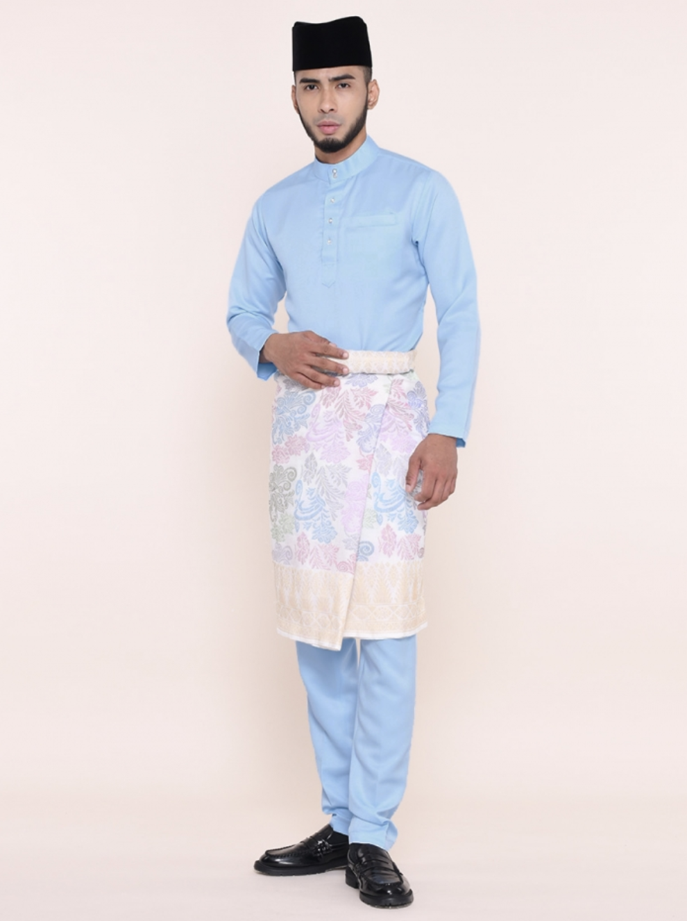 Baju Melayu Raja in Baby Blue
