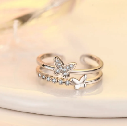 S925 Butterfly Dream Adjustable Ring