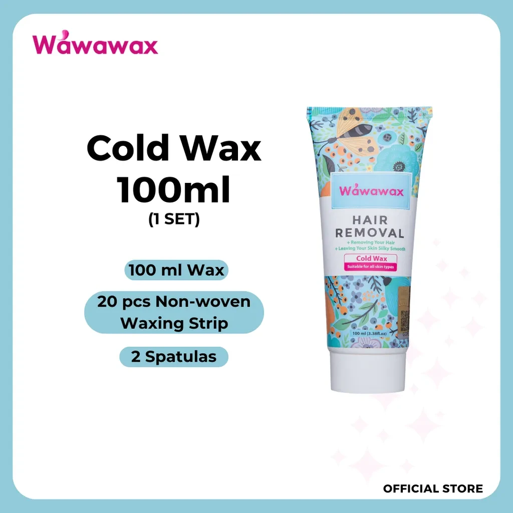 WAWAWAX Hair Removal Cold Wax Set 100ml Body Care Waxing Cabut Bulu Wax