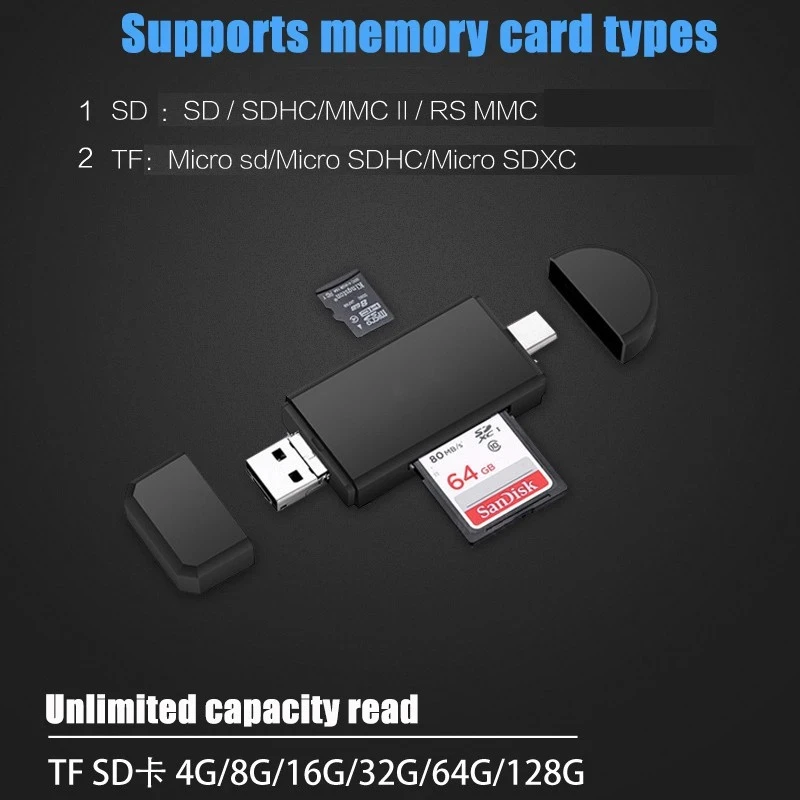 OTG 3in1 TF/SD Card USB READER Adaptor for Android Pembaca Kad USB OTG 3 dalam 1 (OTG 3IN1) USB 2.0 Berkelajuan Tinggi