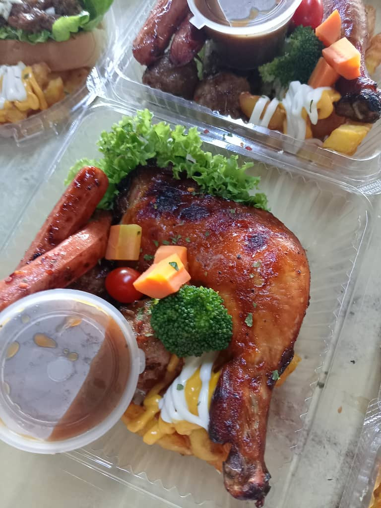 chicken grill, meatball and sosej