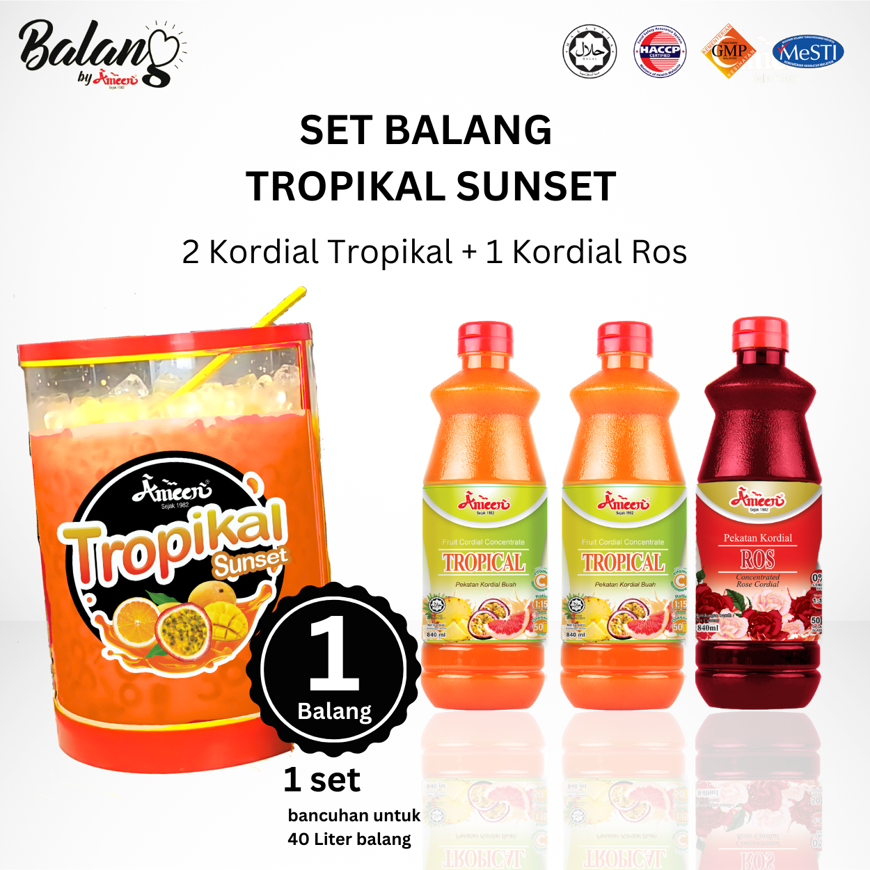 Balang Ameen Set Air Balang Tropikal Tak perlu tambah gula