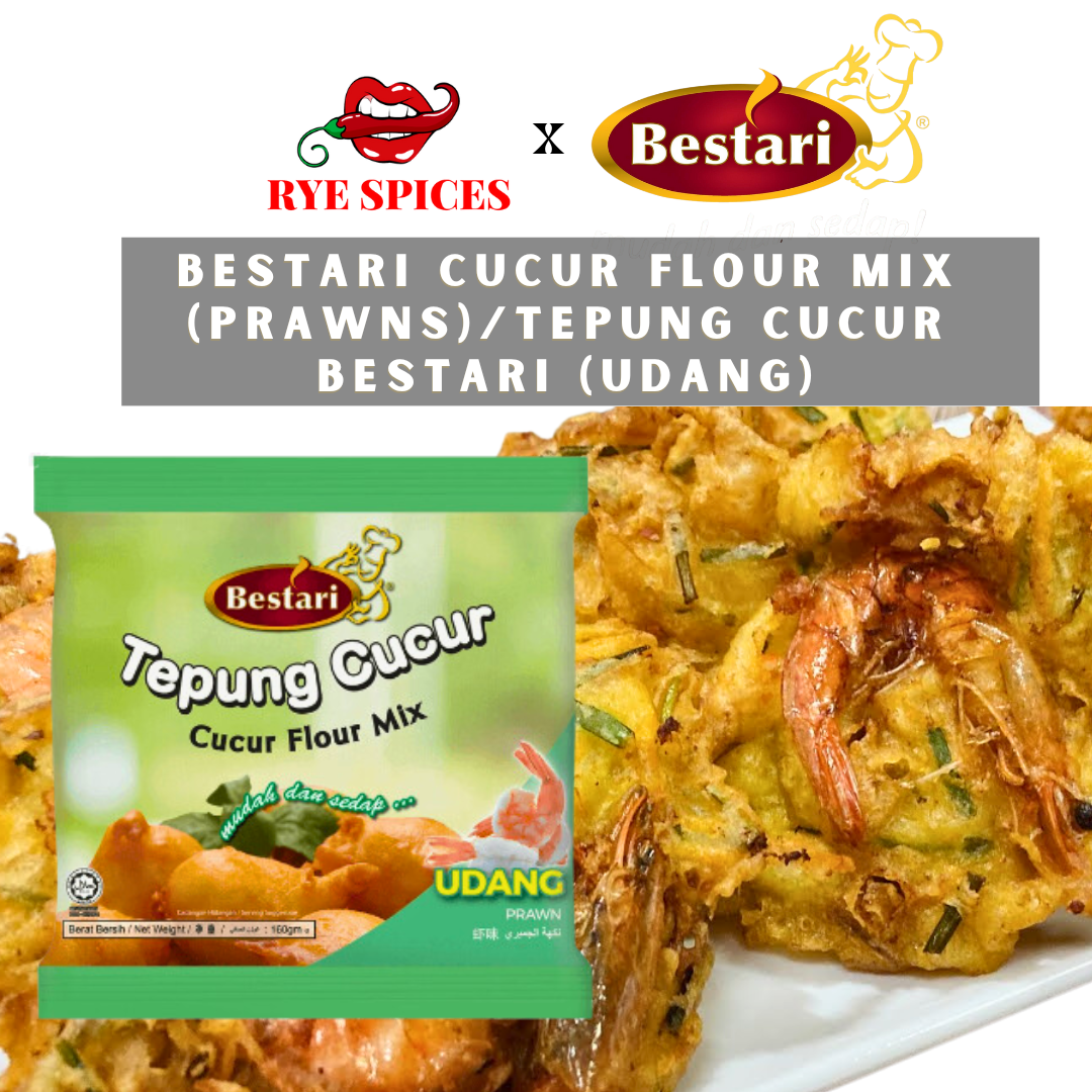 Bestari Cucur Flour Mix (Prawns)/Tepung Cucur Bestari (Udang) 160g Halal