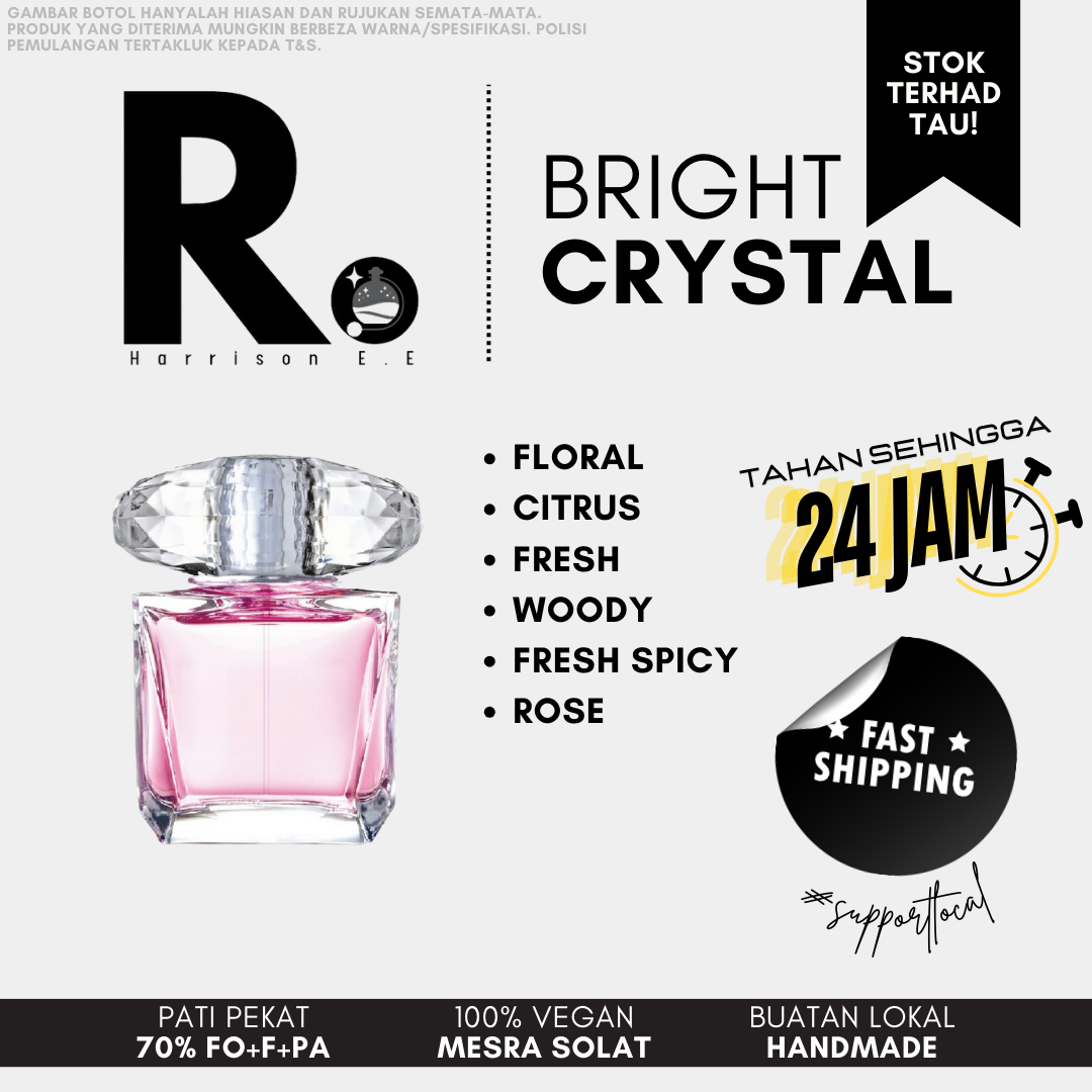 Harrison - Bright Crystal 30ML Long Lasting Perfume Tahan Lama