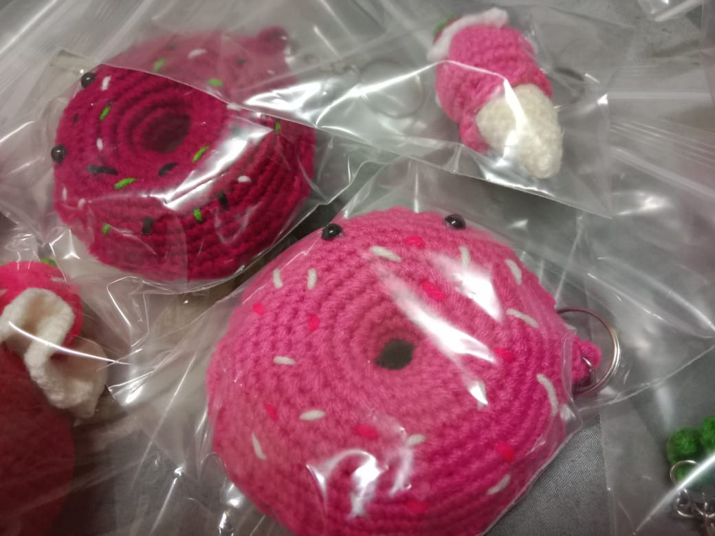 Donut keychain