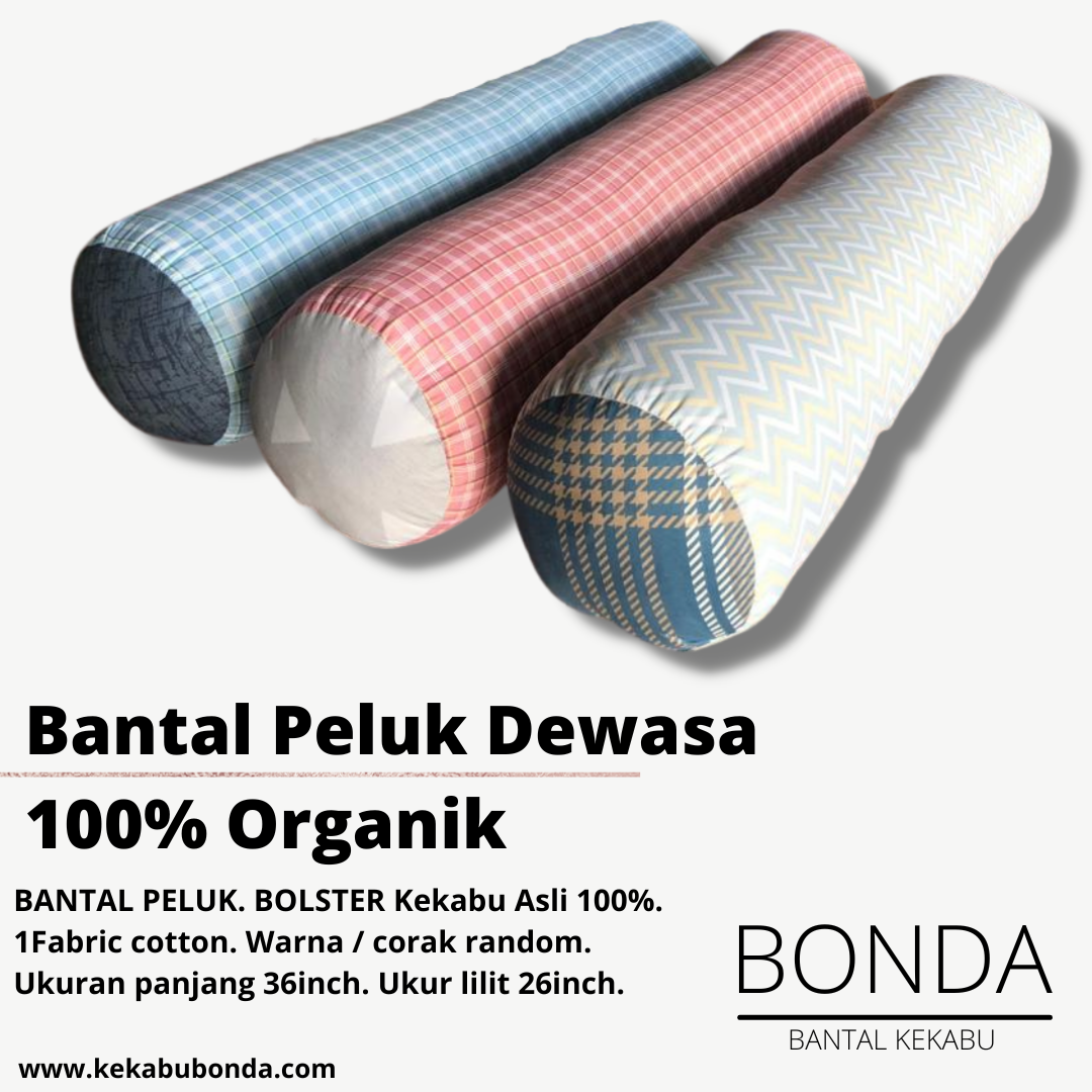 Bantal Peluk Dewasa Organik Kapok Bolster Bantal Bonda