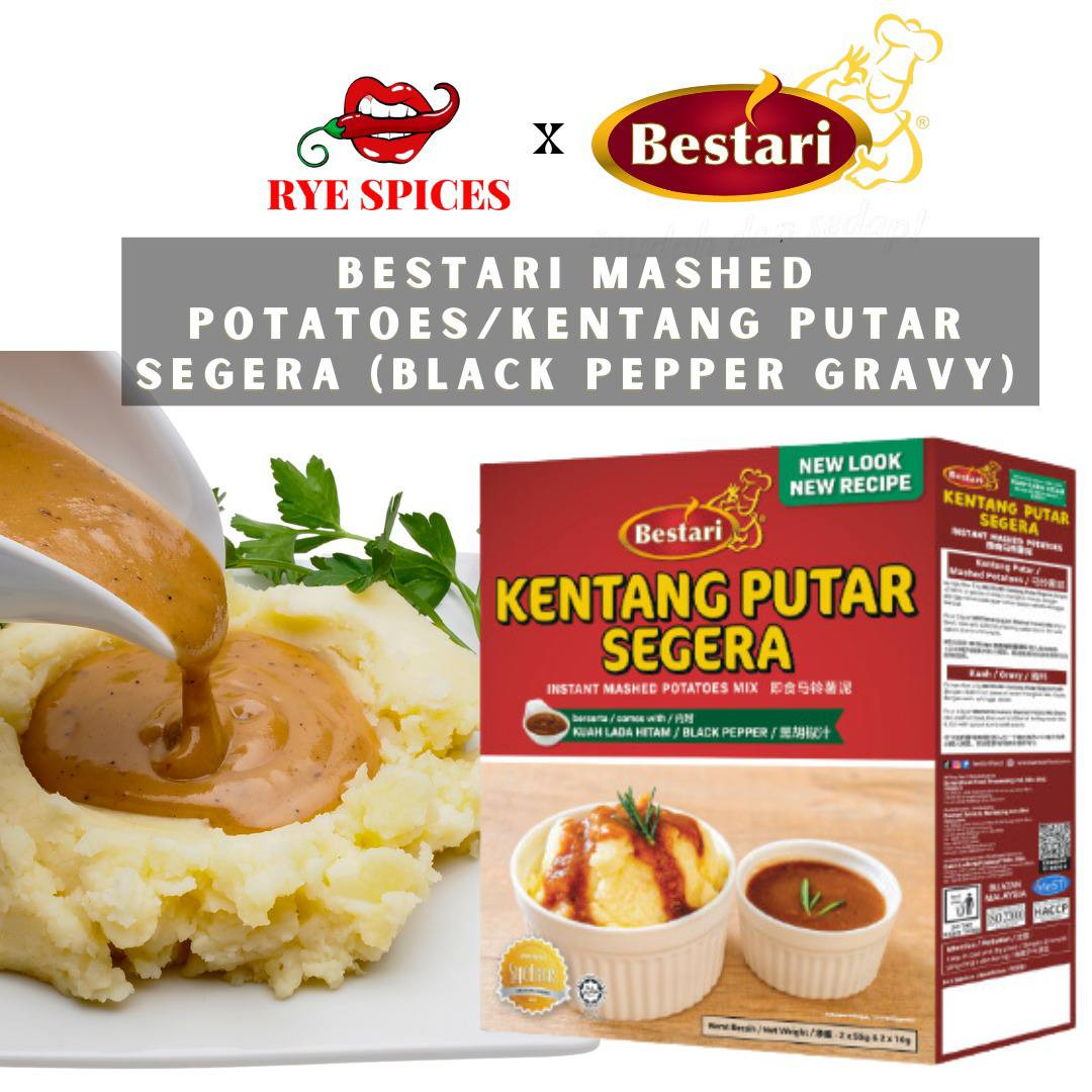 Bestari Instant Mashed Potatoes /Bestari Kentang Putar (with Black Pepper Gravy) Value Pack with free gift instant  gravy