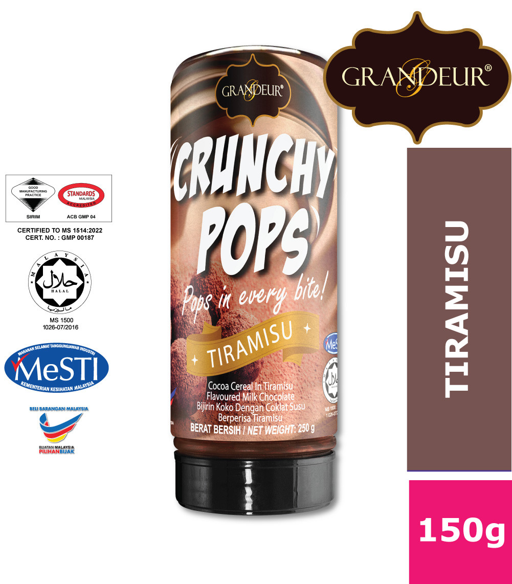 GRANDEUR Choco Jar Crunchy Pops Cocoa Cereal In Tiramisu Flavoured Milk CHOCOLATE Coklat Langkawi Murah