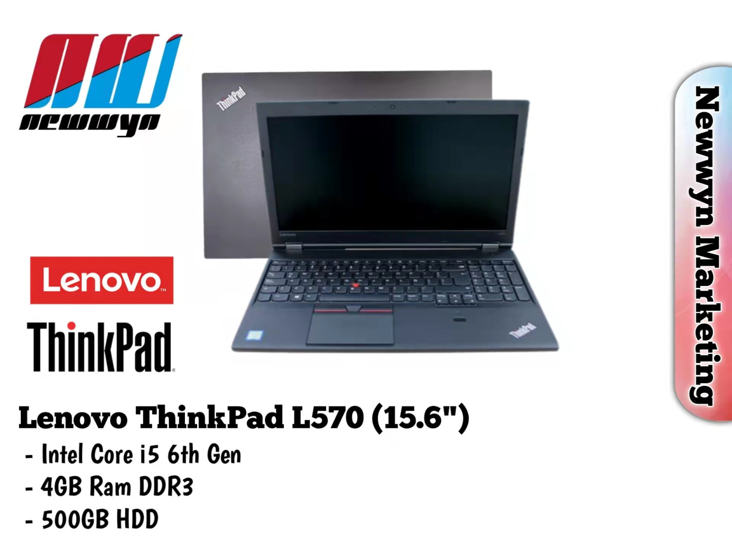 Lenovo 15inch Thinkpad L570 Core i5-6Gen Window 10/4GB RAM /500GB HDD