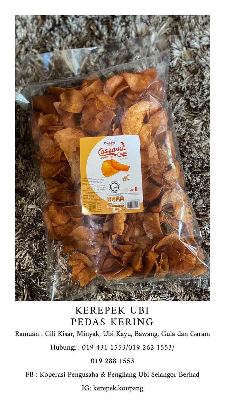 Kerepek Ubi Pedas Kering (400g)