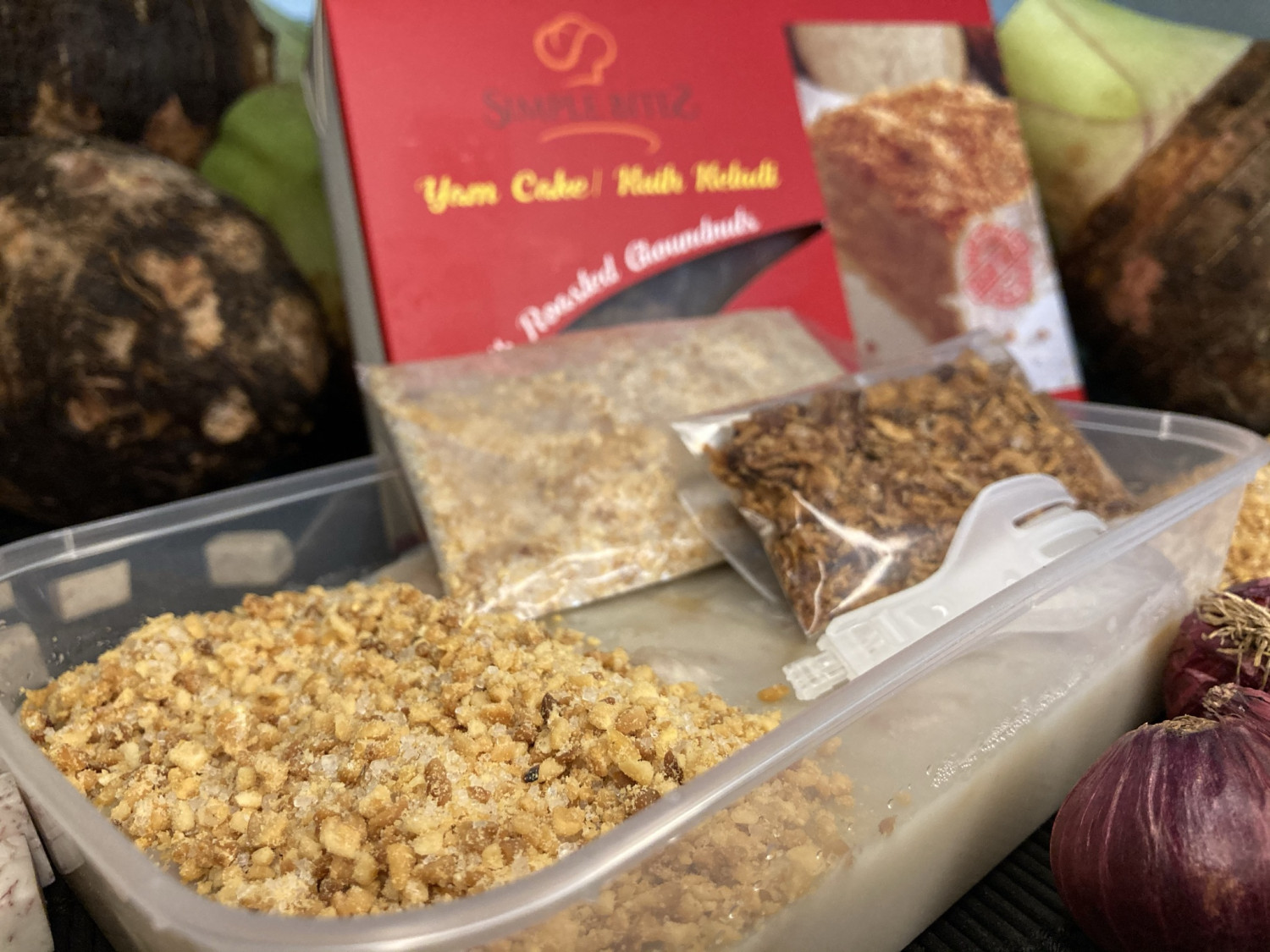 Ready To Eat Yam Cake With Groundnuts