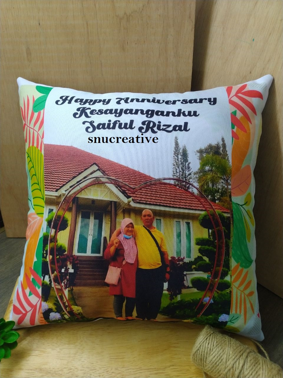 Bantal Hiasan Printed Gambar Sendiri Size 30x30cm